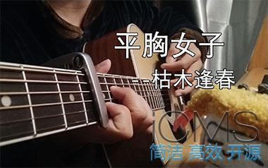 平胸女子吉他谱,简单C调原版指弹曲谱,枯木逢春高清六线乐谱