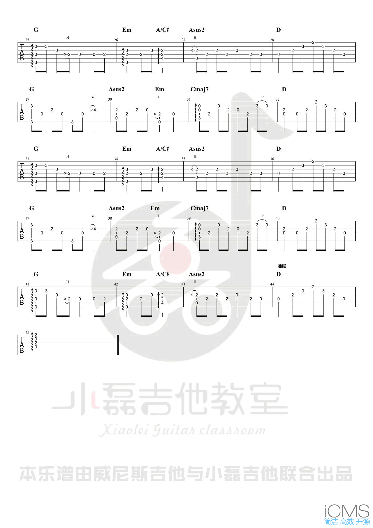 刘若英知道不知道吉他谱,简单原版弹唱曲谱,刘若英高清六线谱简谱