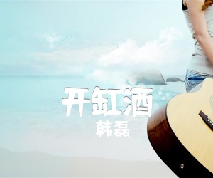 开缸酒吉他谱,原版歌曲,简单D调弹唱教学,六线谱指弹简谱1张图