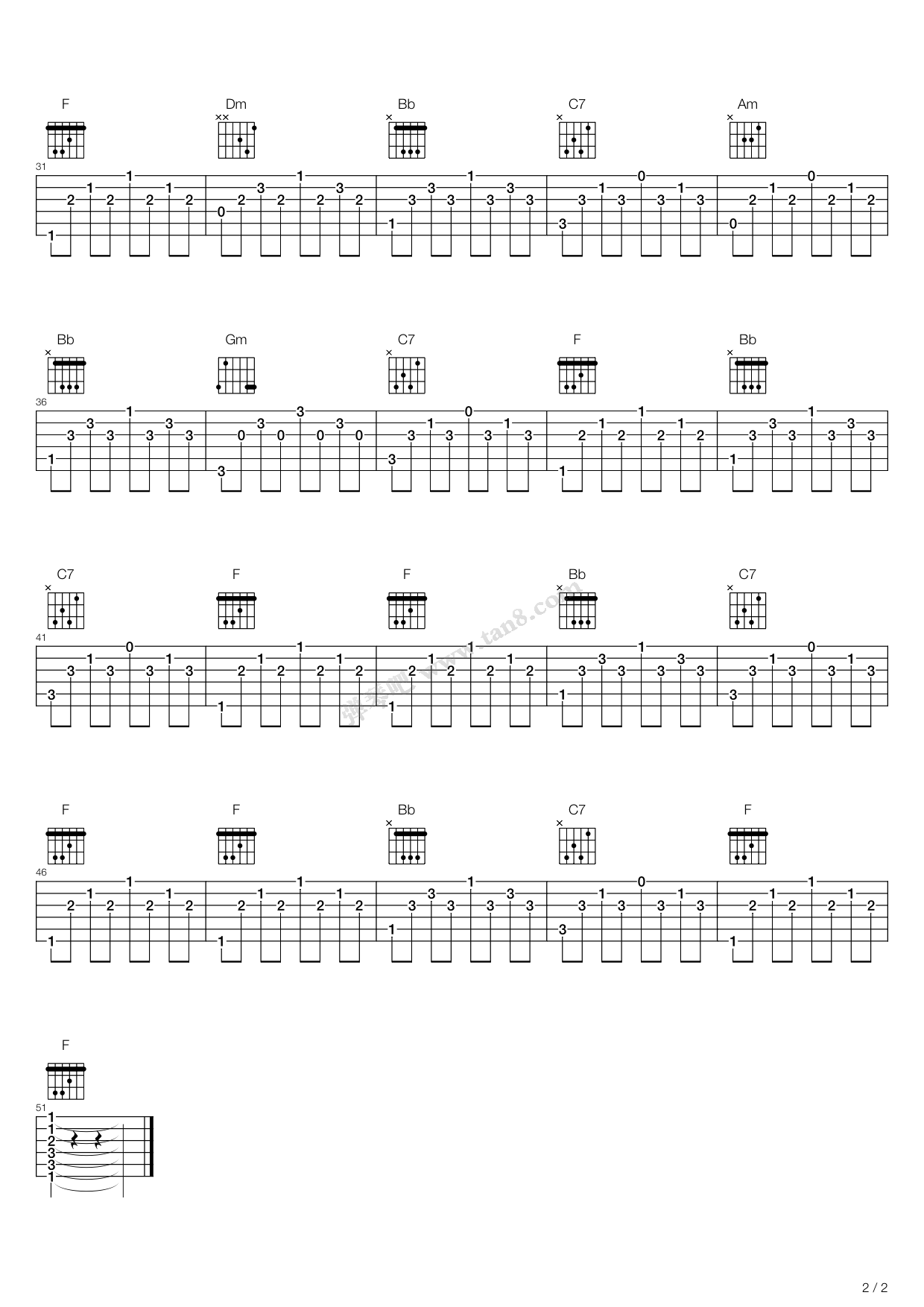 童年吉他五重奏吉他谱,原版歌曲,简单C调弹唱教学,六线谱指弹简谱8张图