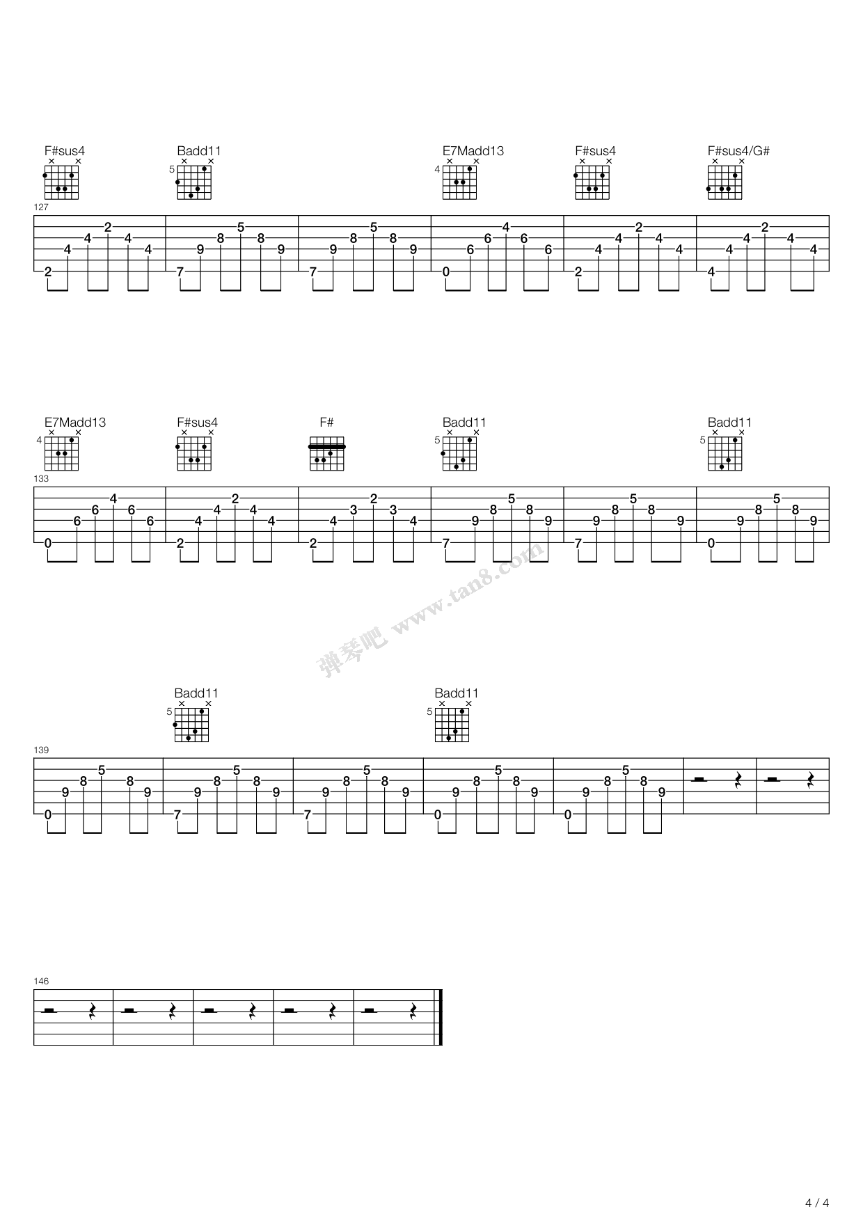 AlwaysWithMe吉他谱,原版歌曲,简单C调弹唱教学,六线谱指弹简谱18张图