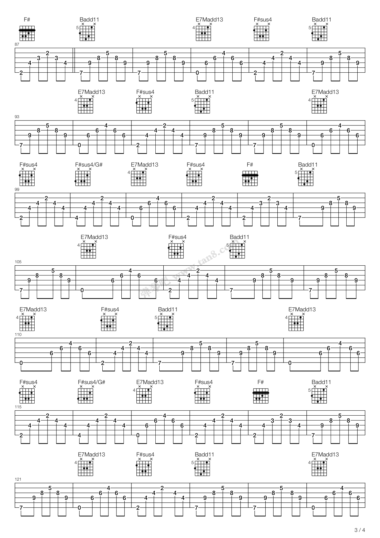 AlwaysWithMe吉他谱,原版歌曲,简单C调弹唱教学,六线谱指弹简谱18张图