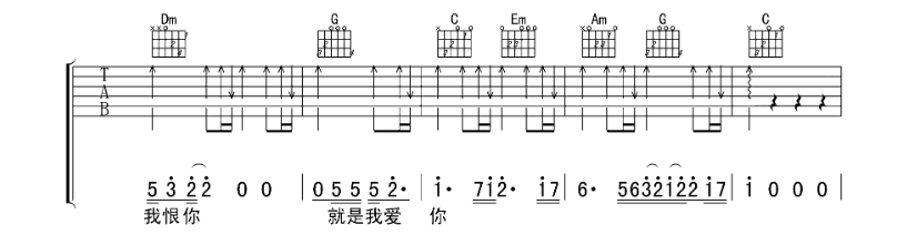 最天使吉他谱,原版歌曲,简单B调弹唱教学,六线谱指弹简谱6张图