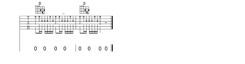 悟空吉他谱,原版歌曲,简单D调弹唱教学,六线谱指弹简谱6张图