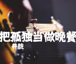 把孤独当做晚餐吉他谱,原版歌曲,简单C调弹唱教学,六线谱指弹简谱2张图