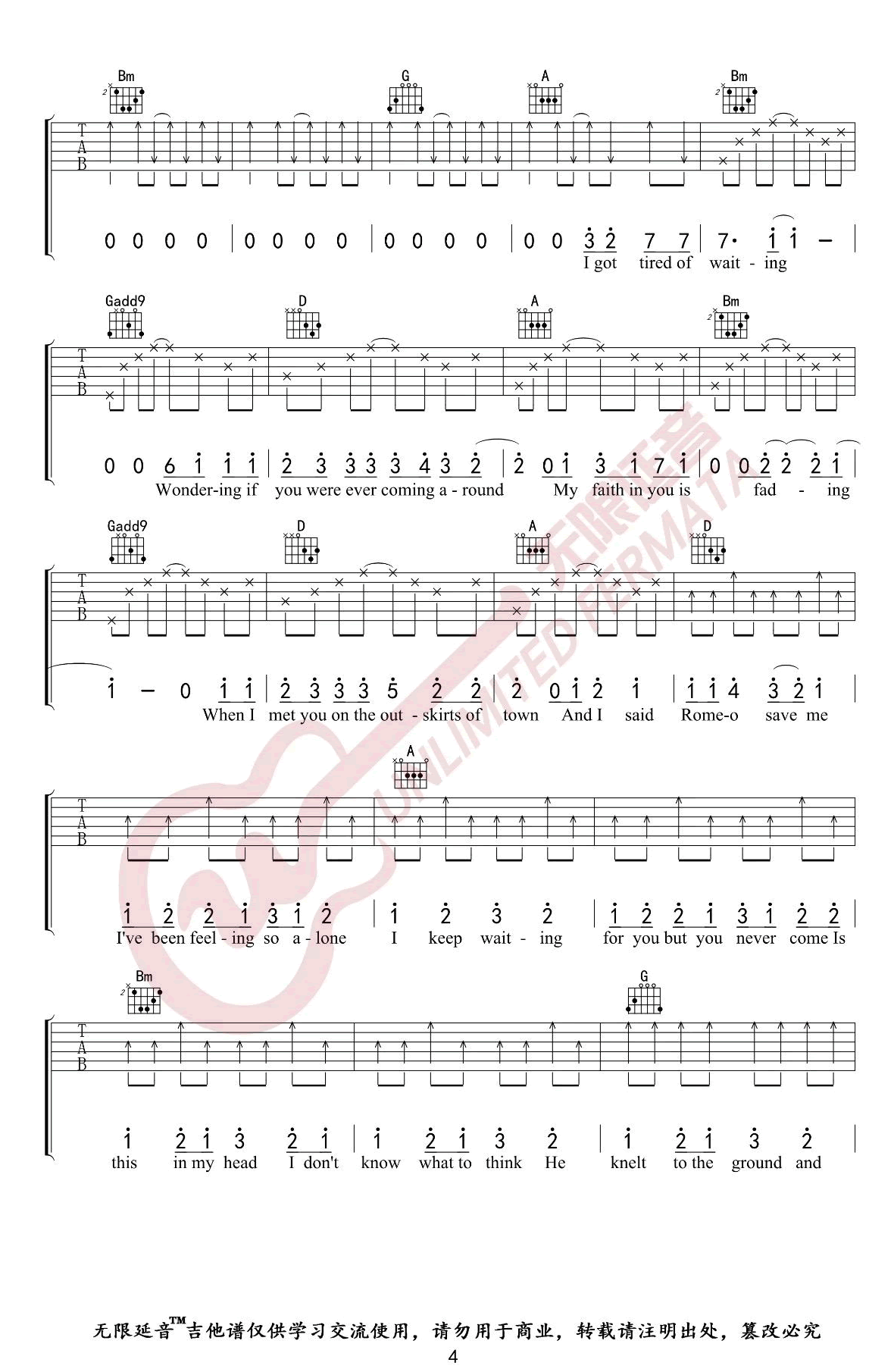 LoveStory,D调教学简谱,TaylorSwi六线谱图片