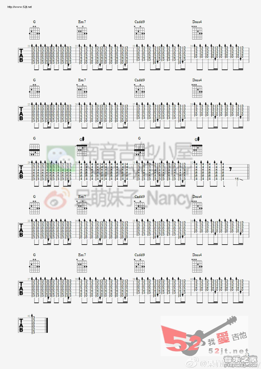 龙卷风吉他谱,C调Nancy演唱示范视频教学简谱,周杰伦六线谱原版六线谱图片