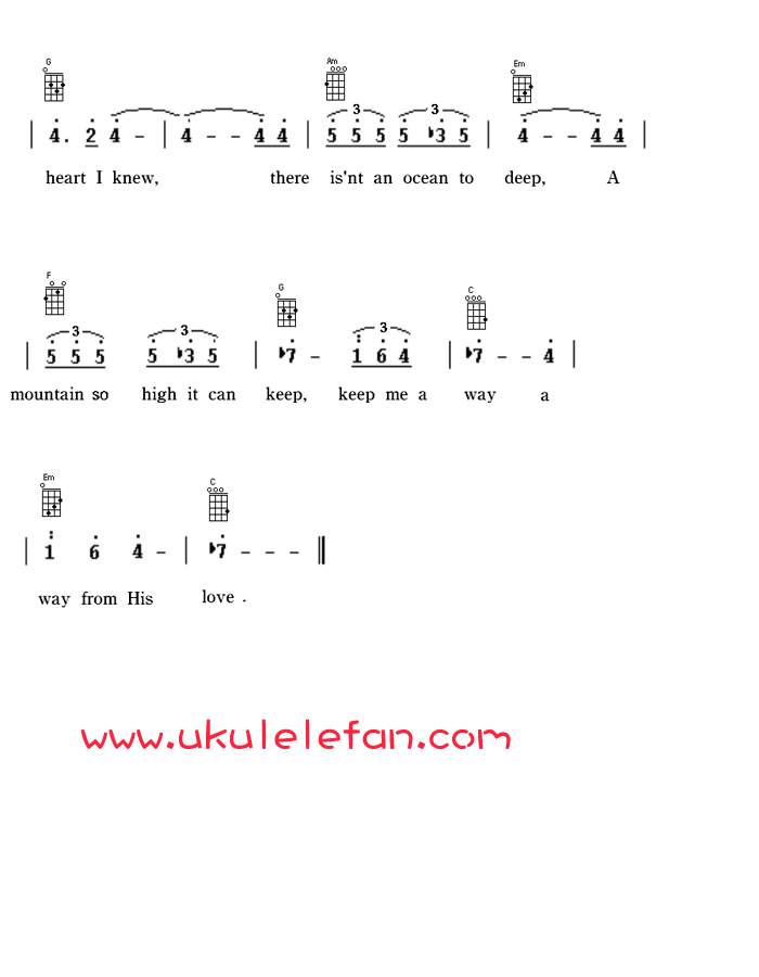 iwillfollowhim吉他谱,原版歌曲,简单C调弹唱教学,六线谱指弹简谱2张图