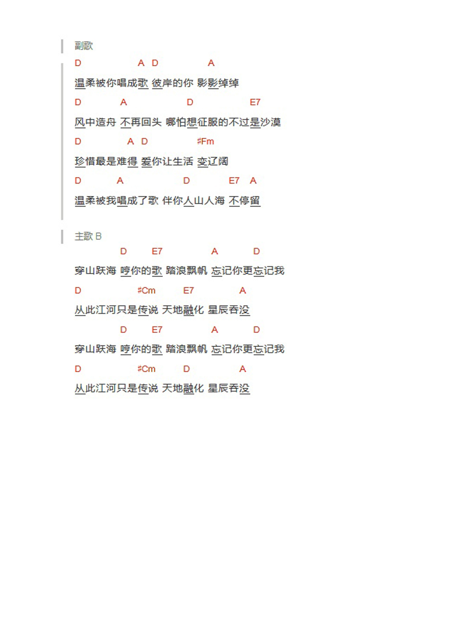 人海吉他谱,原版歌曲,简单未知调弹唱教学,六线谱指弹简谱2张图