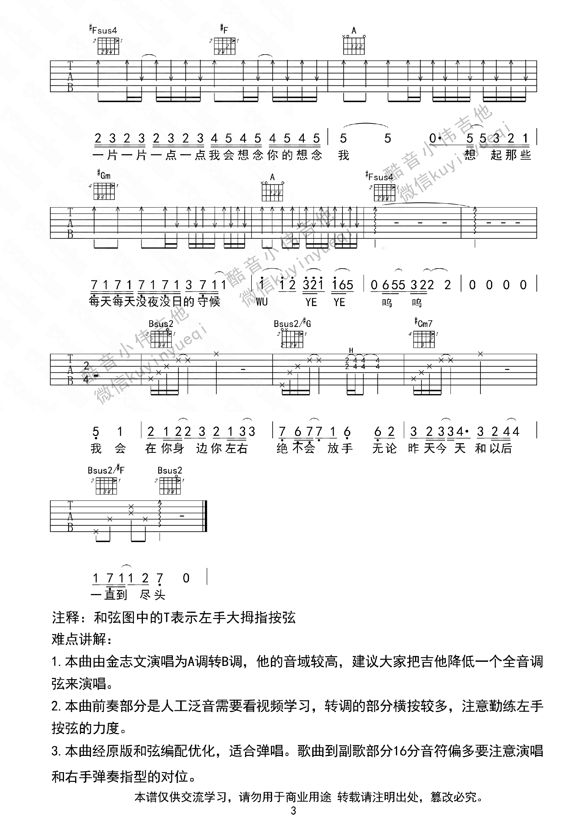 夏洛特烦恼吉他谱,A调全网首发教学简谱,金志文六线谱原版六线谱图片