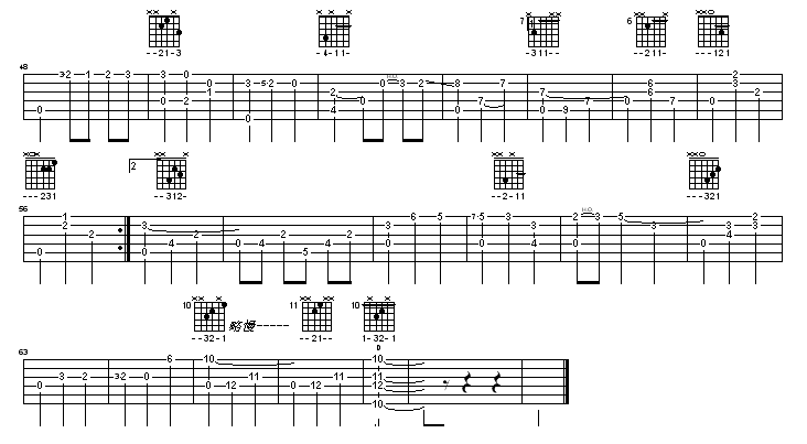 德里戈小夜曲吉他谱_经典名曲_原版指弹吉他简谱