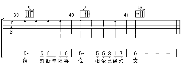 黄昏吉他谱_周传雄_原版弹唱吉他简谱