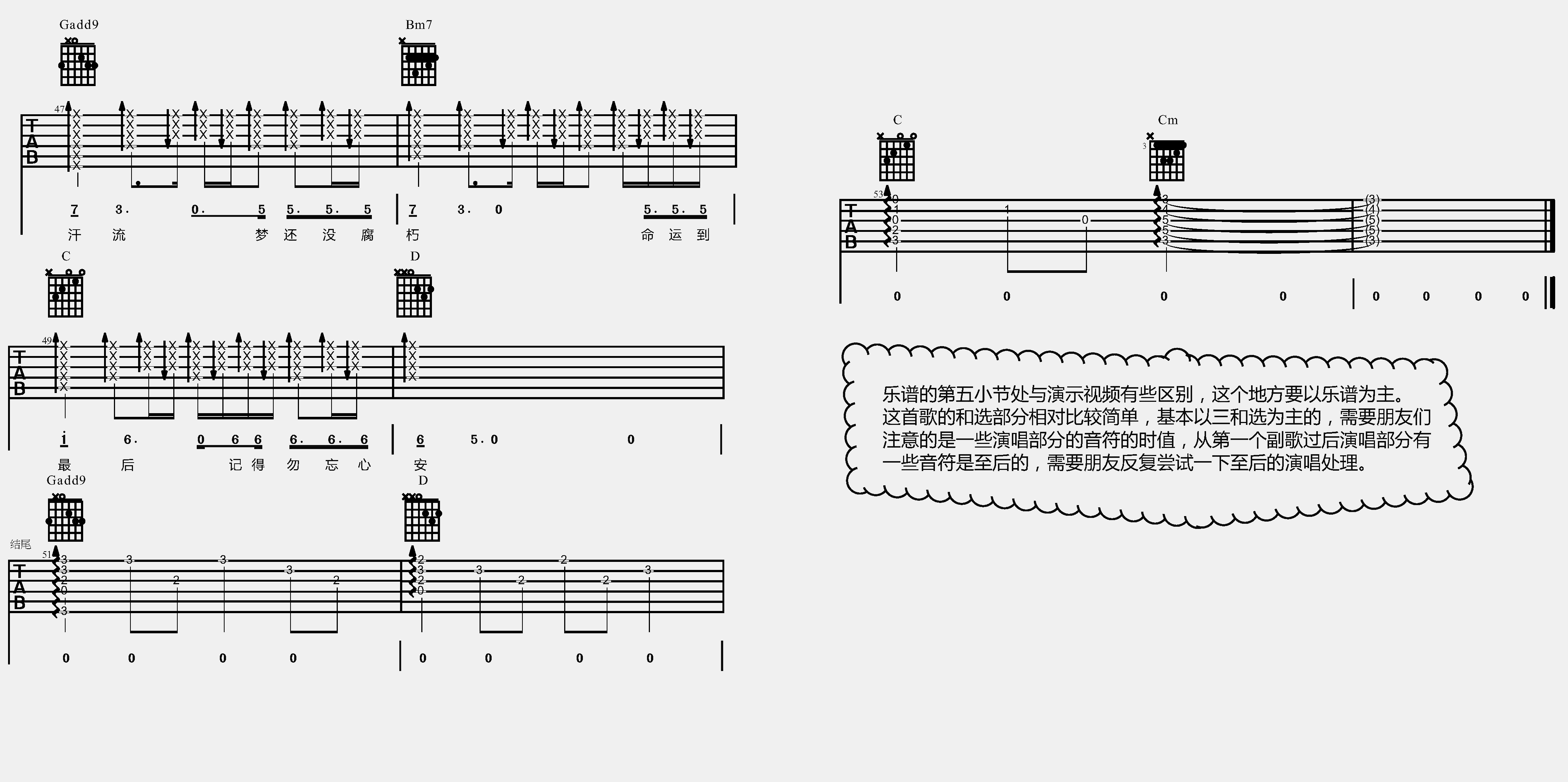 张杰《勿忘心安》吉他谱_G调原版六线谱_吉他弹唱教学