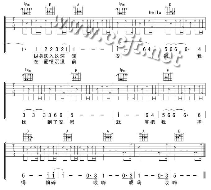 安慰吉他谱第2页