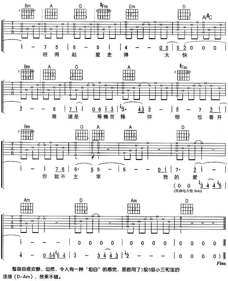 坦白吉他谱第4页