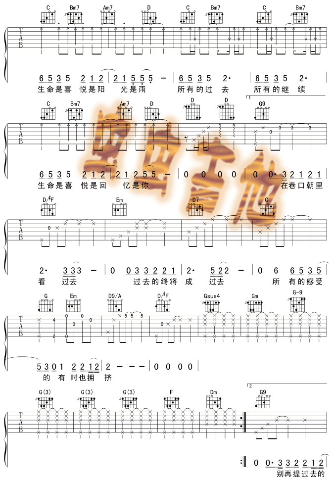 拥挤吉他谱第2页