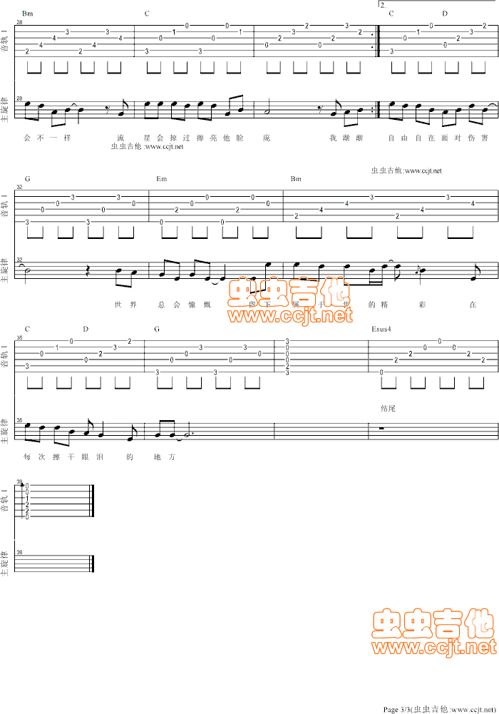 傻子的约定吉他谱第3页