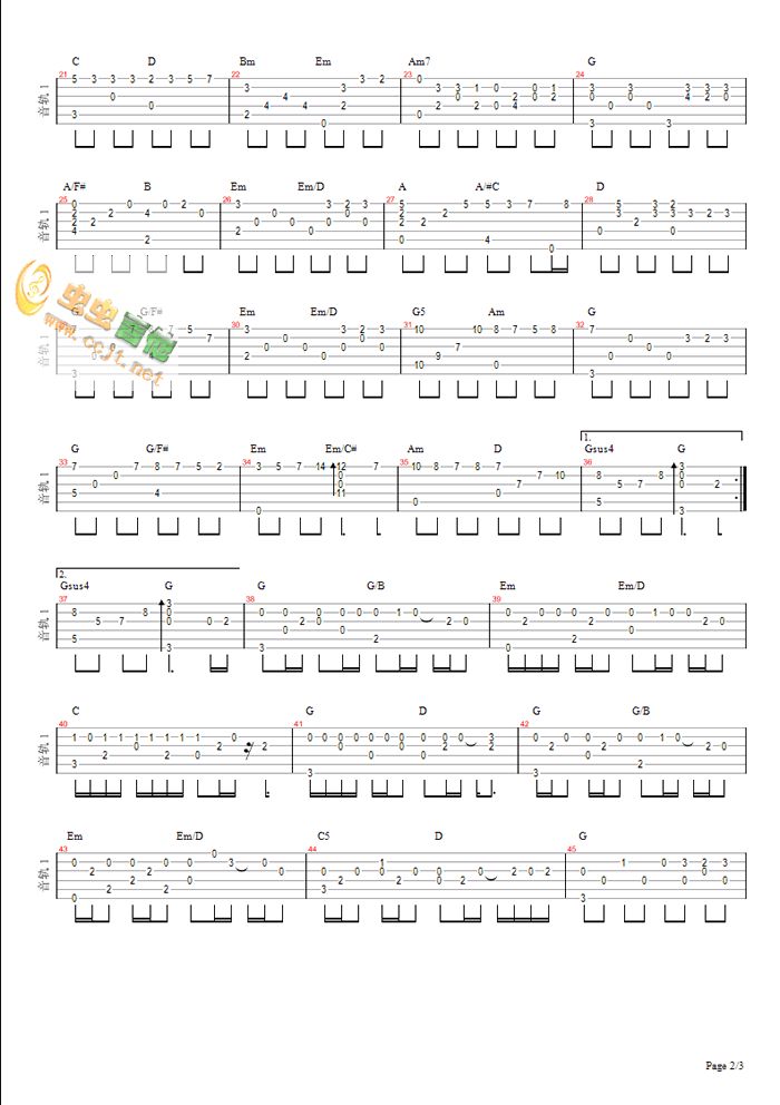 彩虹吉他谱第2页