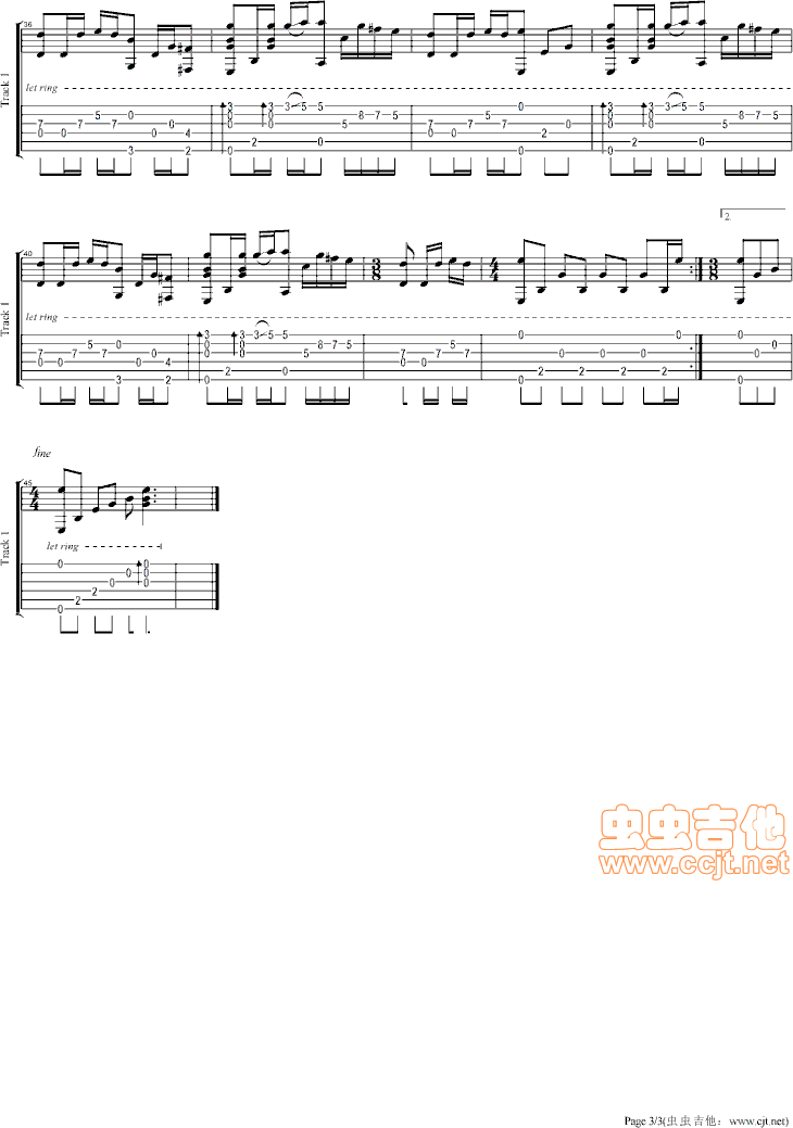 梦中的婚礼吉他谱第3页