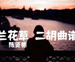 兰花草  二胡曲谱吉他谱_陈贤德_原版指弹吉他简谱