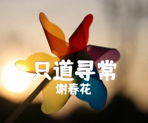 只道寻常吉他谱_谢春花__C调简谱歌词