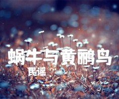 蜗牛与黄鹂鸟吉他谱_民谣_原版指弹吉他简谱